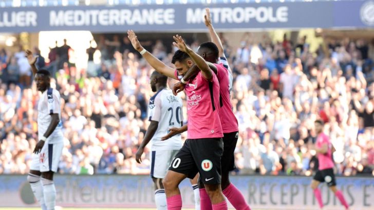 שחקני מונפלייה חוגגים