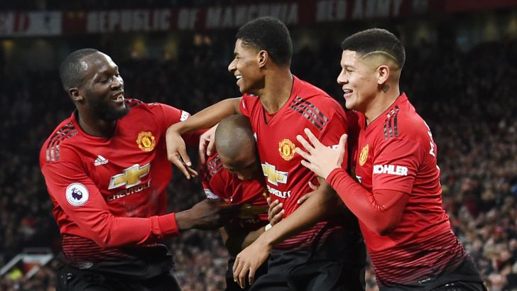 שחקני מנצ'סטר יונייטד חוגגים