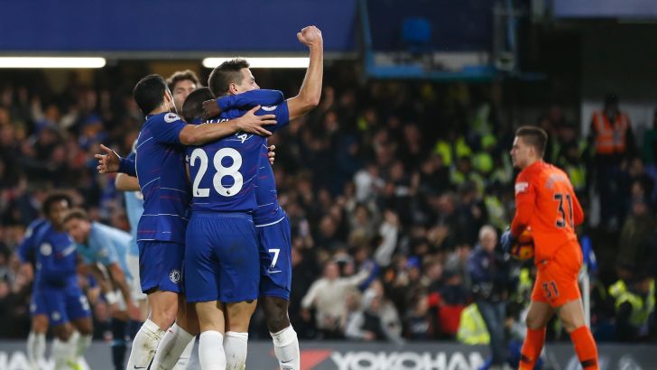 שחקני צ'לסי חוגגים