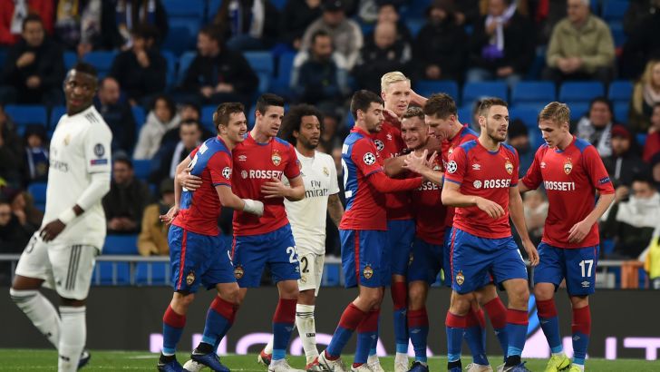 שחקני צסק"א מוסקבה חוגגים