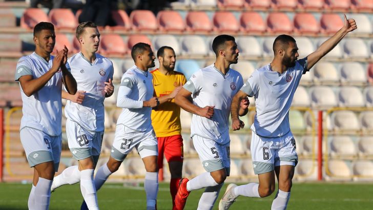 שחקני הפועל חדרה חוגגים