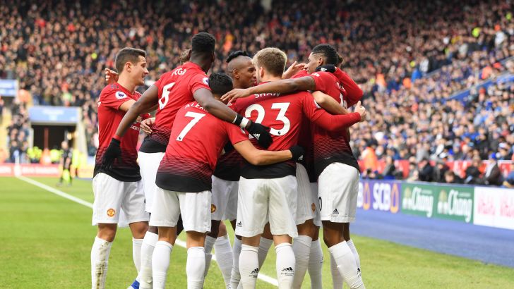 שחקני מנצ'סטר יונייטד חוגגים