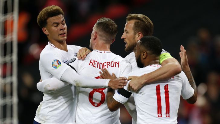 שחקני אנגליה חוגגים