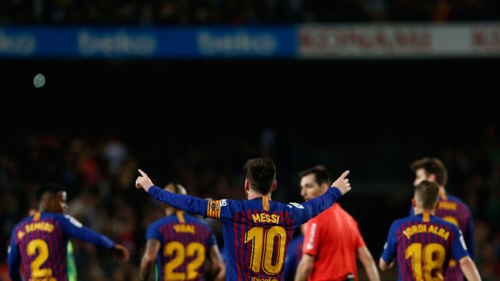 ליאו מסי וברצלונה חוגגים