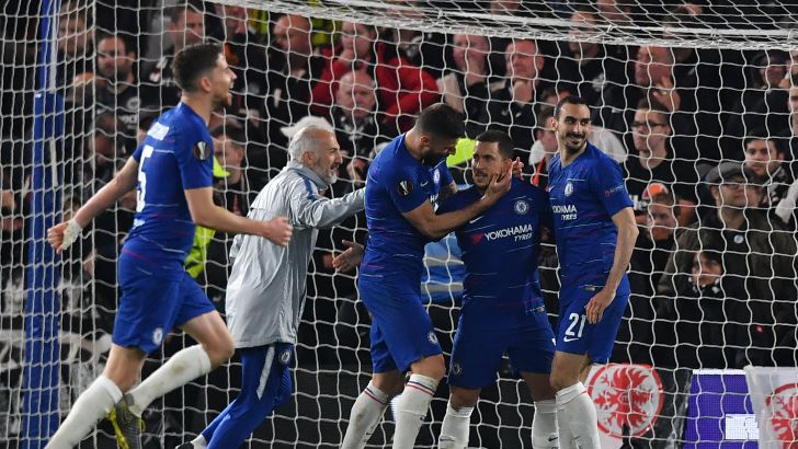 שחקני צ'לסי חוגגים