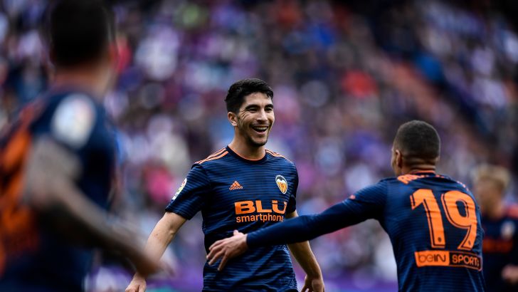 שחקני ולנסיה חוגגים