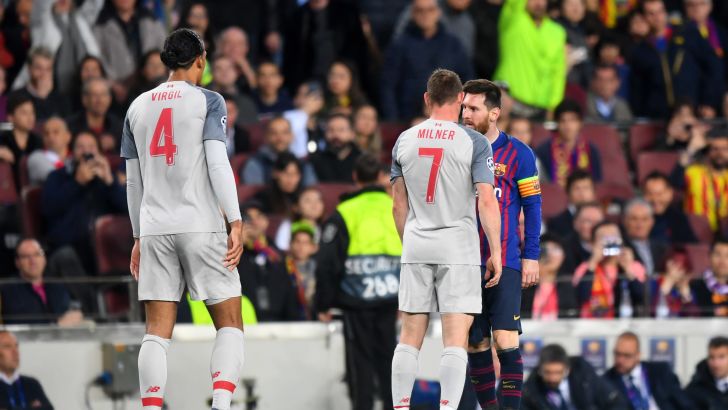 ג'יימס מילנר עם ליונל מסי