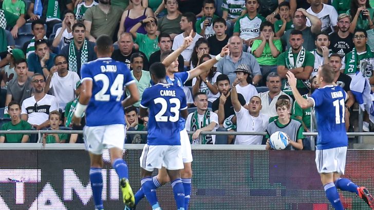 שחקני שטרסבורג חוגגים