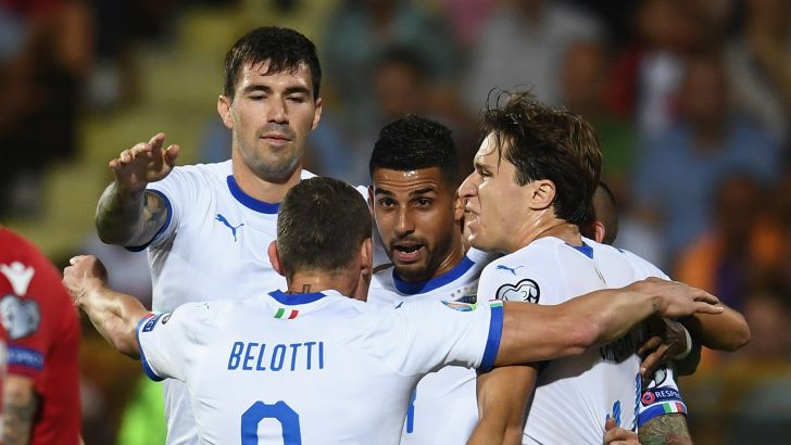 שחקני נבחרת איטליה חוגגים