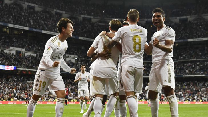 שחקני ריאל מדריד חוגגים