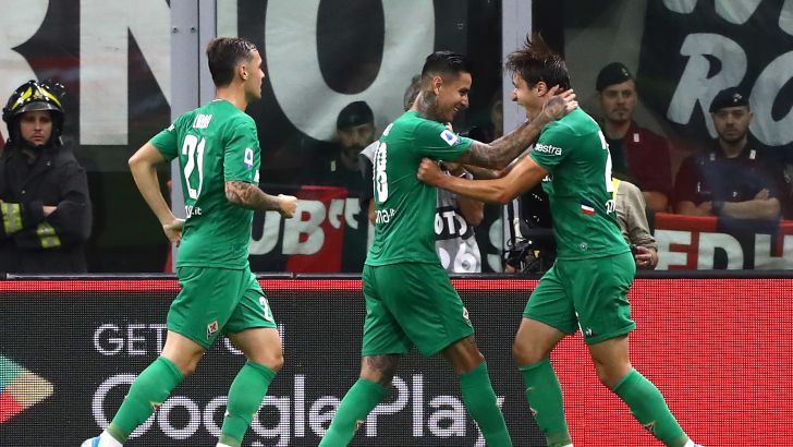 שחקני פיורנטינה חוגגים