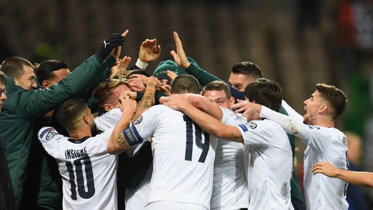 שחקני נבחרת איטליה חוגגים