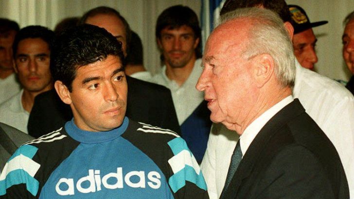 דייגו מראדונה, יצחק רבין