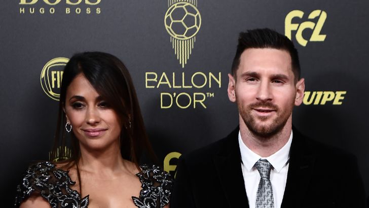 ליאו מסי עם אנטונלה רוקוסה