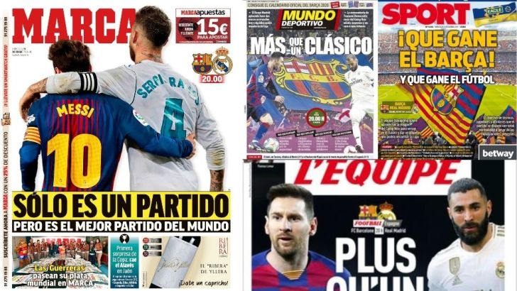 כותרות העיתונים לפני הקלאסיקו