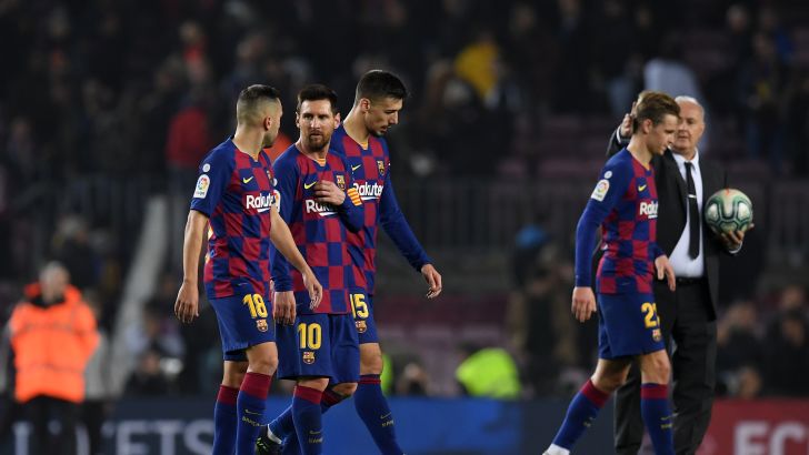שחקני ברצלונה מאוכזבים