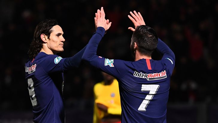 שחקני פריז סן ז'רמן חוגגים