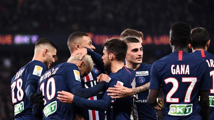 שחקני פריז סן ז'רמן חוגגים