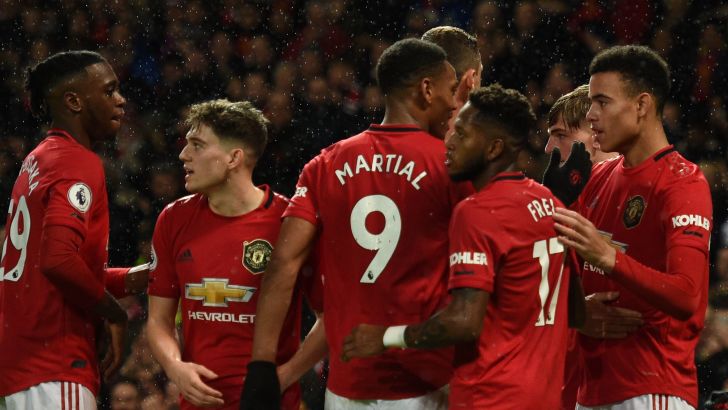 שחקני מנצ'סטר יונייטד חוגגים