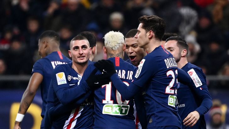 שחקני פריז סן ז'רמן חוגגים