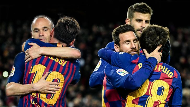 ריקי פוץ', אנדרס אינייסטה, ליאו מסי, ג'רארד פיקה