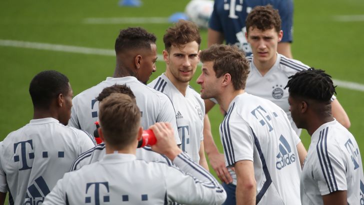 שחקני באיירן מינכן באימון