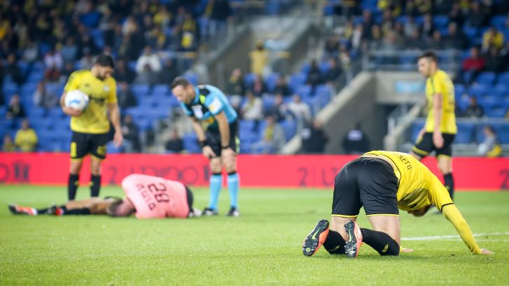 שחקני מכבי נתניה מאוכזבים