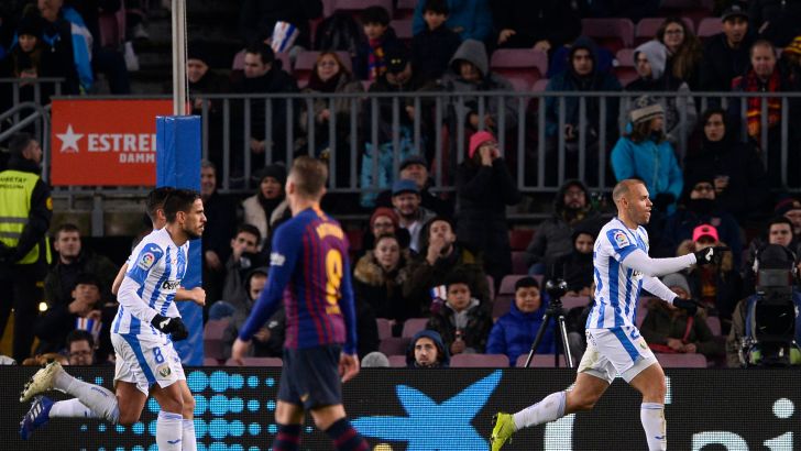 מרטין בריית'וויט חוגג מול ברצלונה