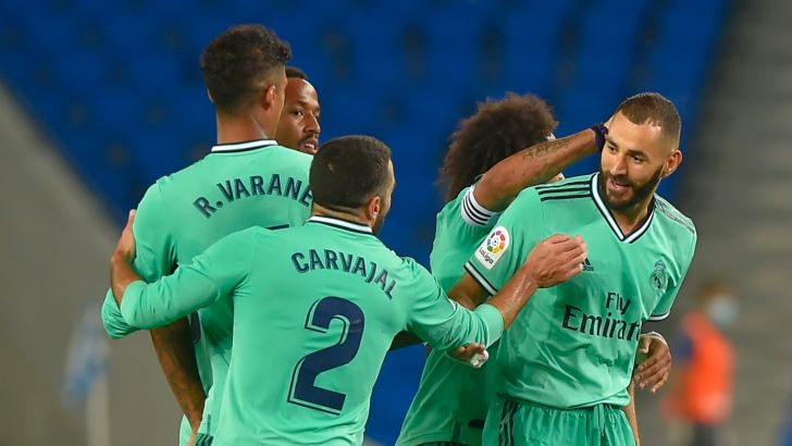 שחקני ריאל מדריד חוגגים