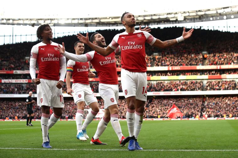 שחקני ארסנל. בעונה שעברה לא השיגו כל כך הרבה נקודות בחוץ (Gettyimages)