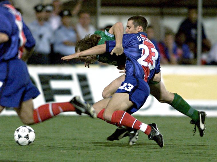 ניצחון דרמטי על פ.ס.ז' הגדולה. (JACQUES DEMARTHON/AFP/Getty Images)