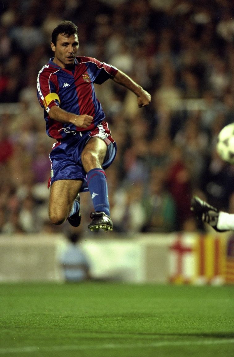 סטויצ'קוב בימיו כשחקן. זכה בחמש אליפויות ובליגת האלופות בברצלונה (Clive Brunskill/Allsport)