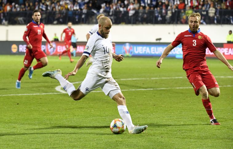 נותן תפוקה גם בנבחרת. טימו פוקי (HEIKKI SAUKKOMAA/Lehtikuva/AFP via Getty Images)