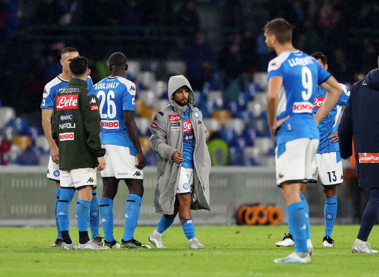 שחקני נאפולי. חודש וחצי ללא ניצחון (Francesco Pecoraro/Getty Images)