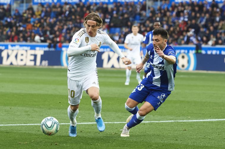 לוקה מודריץ'. חזר להרכב לאחר שסופסל נגד פ.ס.ז' (Juan Manuel Serrano Arce/Getty Images)