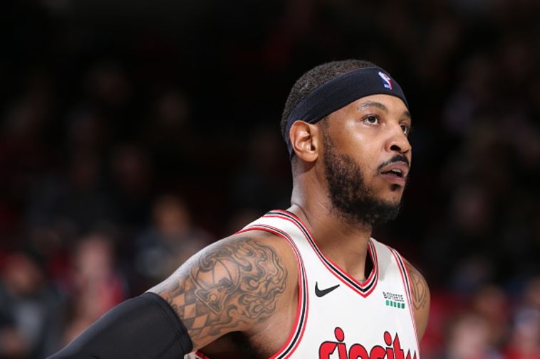 ניצח את האקסית. כרמלו אנתוני (Sam Forencich/NBAE via Getty Images)