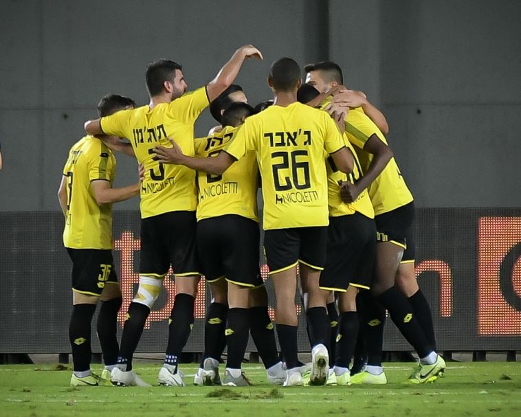 יצאו לדרך חדשה. שחקני נתניה חוגגים נגד ק"ש (אריאל שלום)