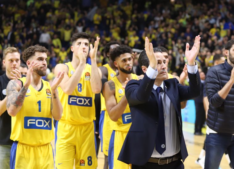 יגיעו לפיינל פור בניגוד לתחזיות? ספרופולוס ושחקני מכבי ת"א (עדי אבישי)