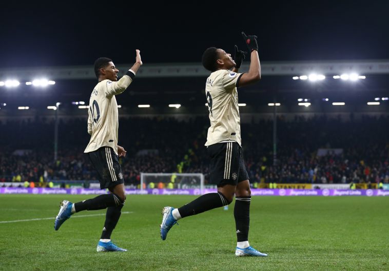 הלחץ על השער עשה את שלו. מרסיאל וראשפורד חוגגים (Jan Kruger/Getty Images)