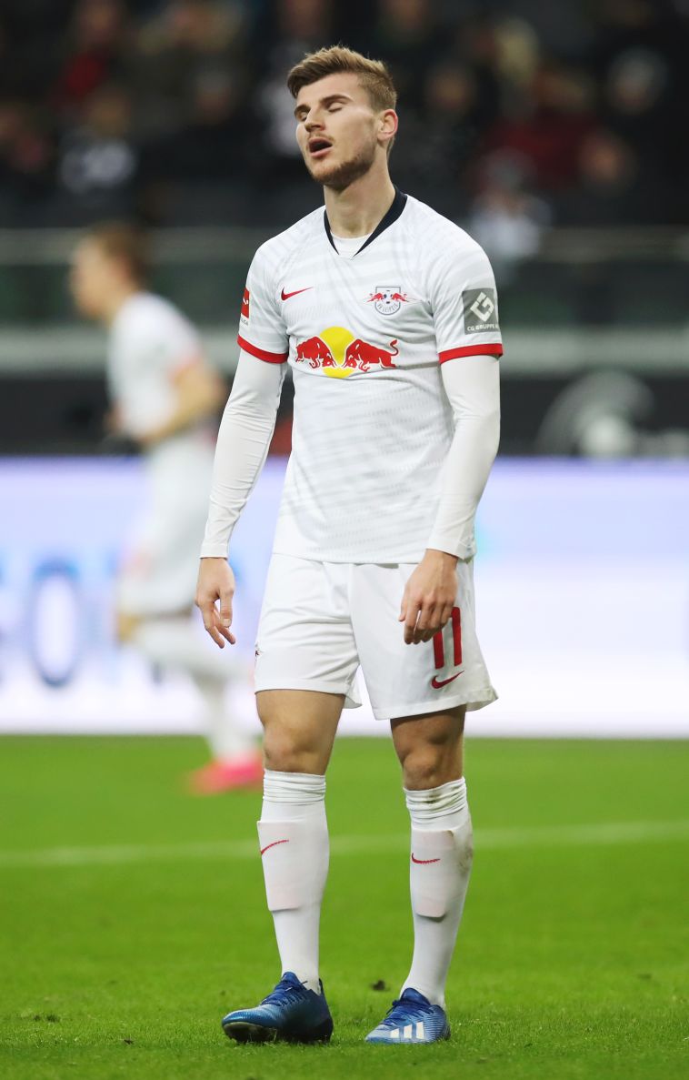 טימו ורנר. לייפציג מעדה אחרי המון זמן (Alex Grimm/Bongarts/Getty Images)