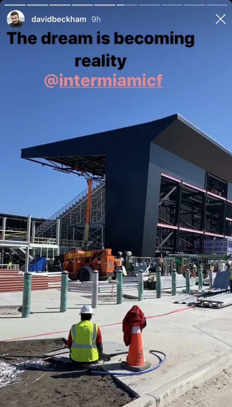 החלום של בקהאם הופך למציאות (דיוויד בקהאם באינסטגרם)