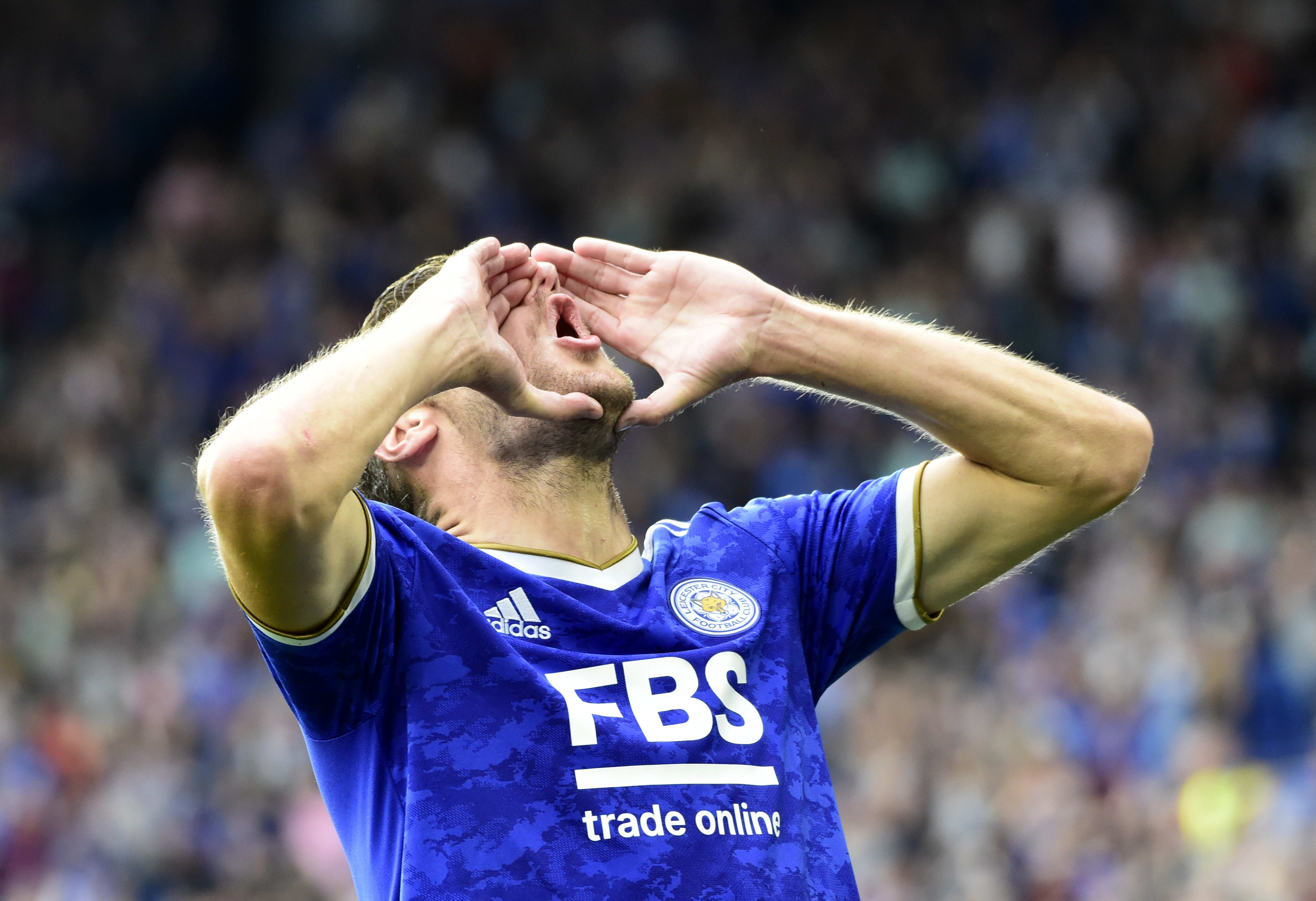 ג'יימי ורדי שחקן לסטר סיטי חוגג שער